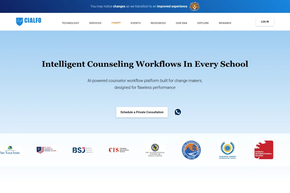 Aperçu de la landing page