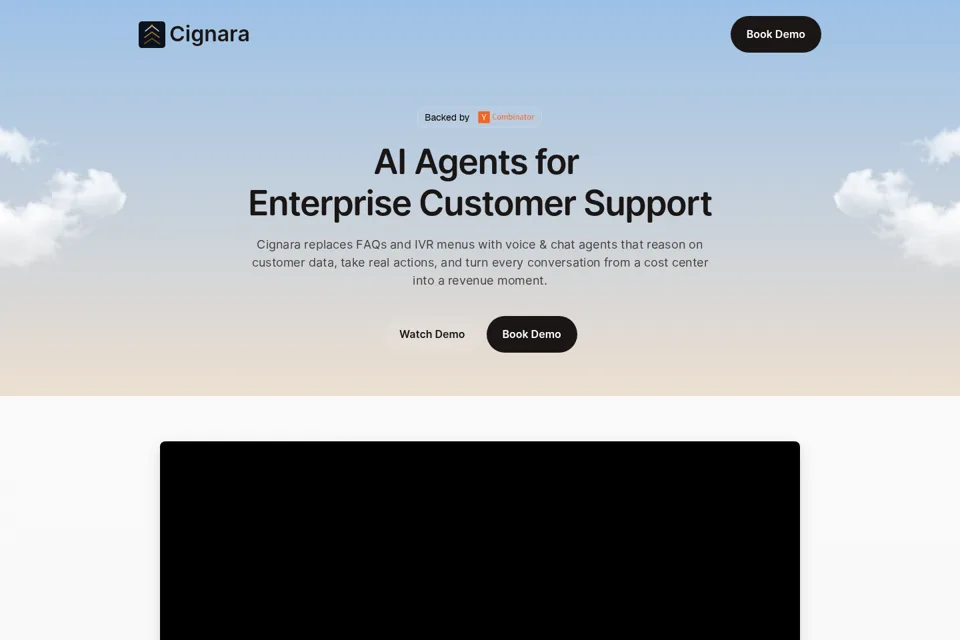 Aperçu de la landing page