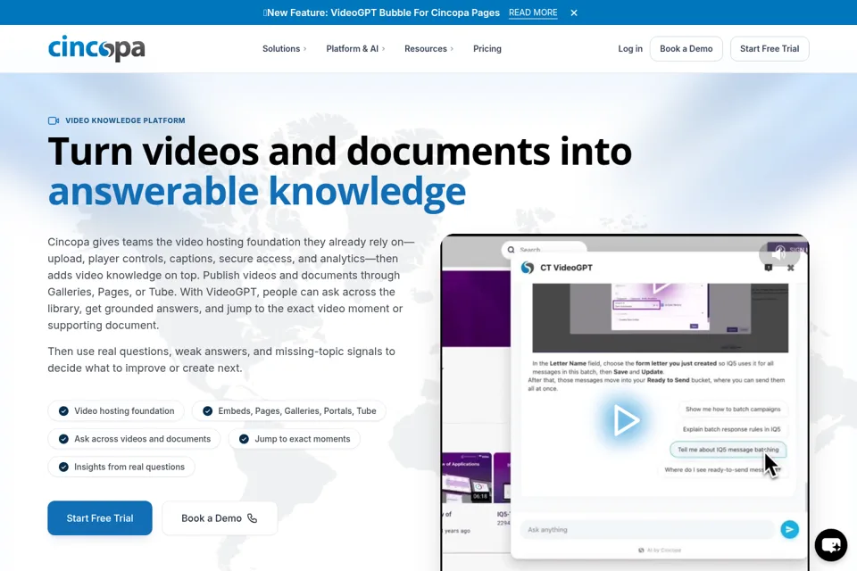 Aperçu de la landing page