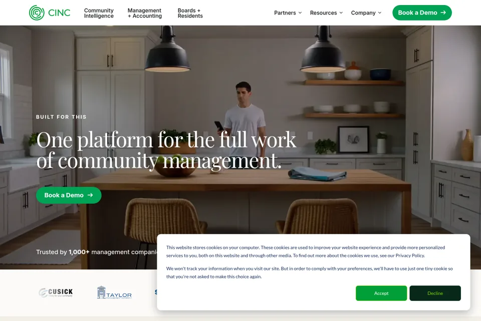 Aperçu de la landing page