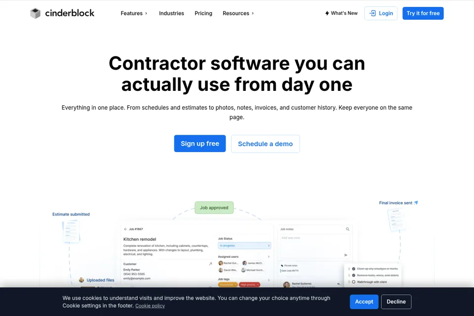 Landing page preview
