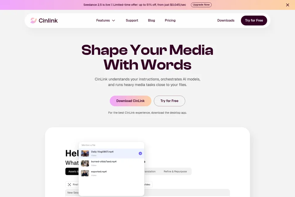 Landing page preview