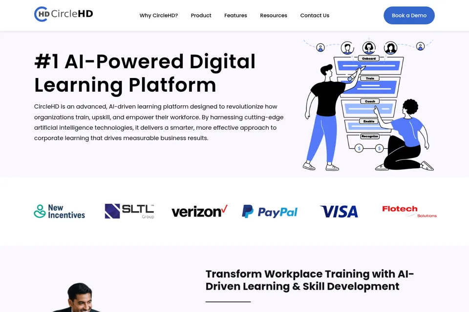 Aperçu de la landing page