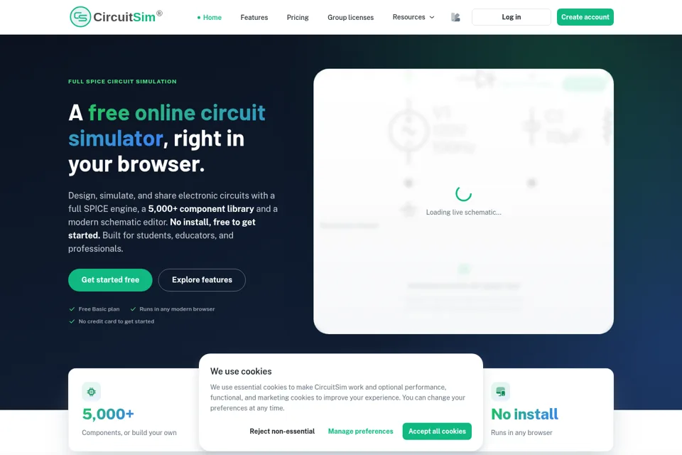 Landing page preview