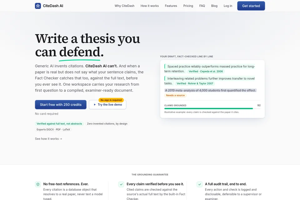 Aperçu de la landing page