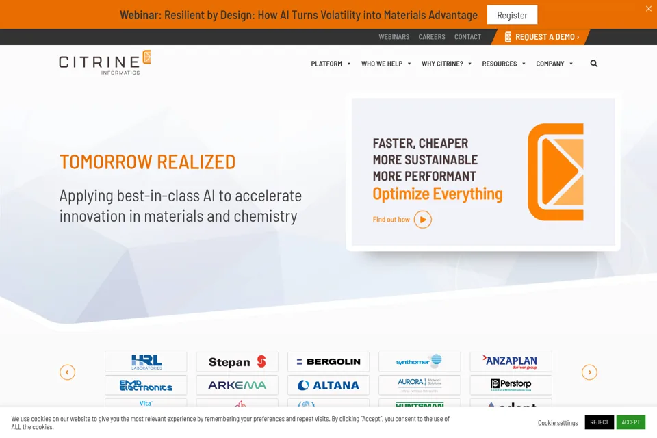 Aperçu de la landing page