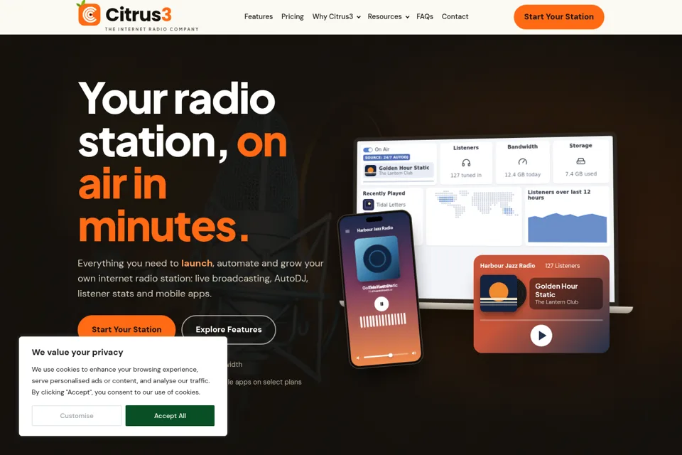 Aperçu de la landing page