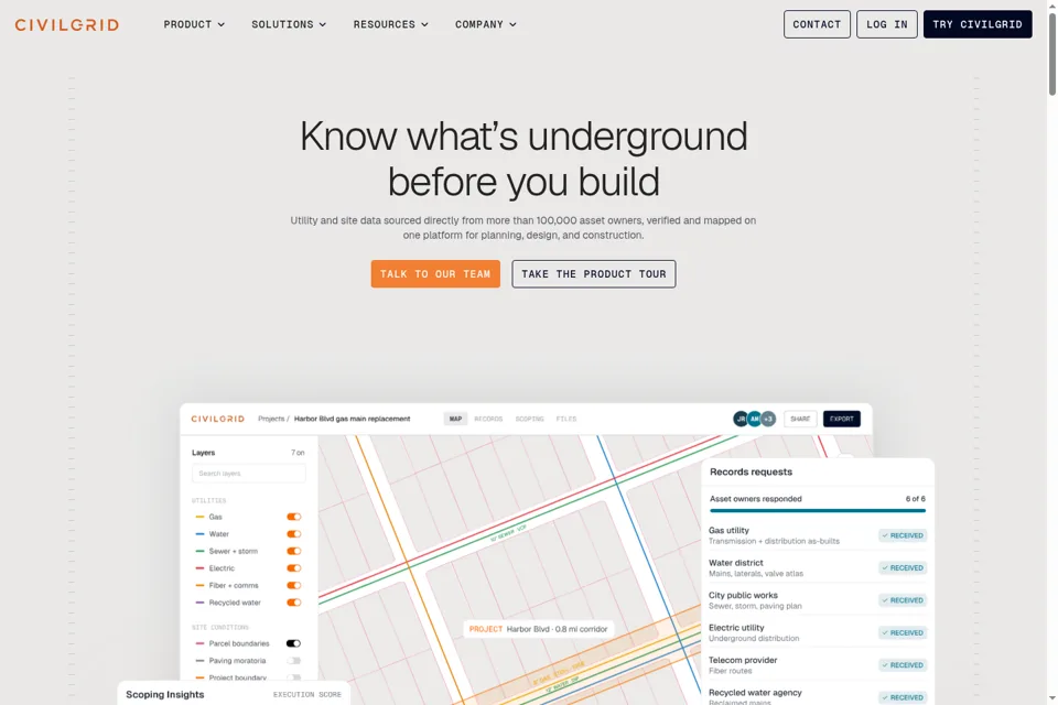 Aperçu de la landing page