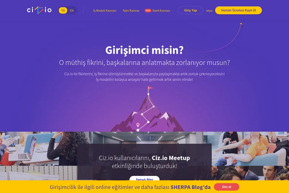 Aperçu de la landing page