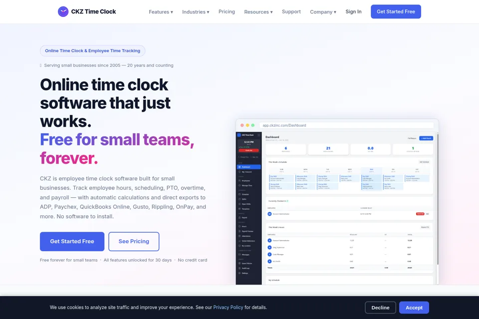 Landing page preview