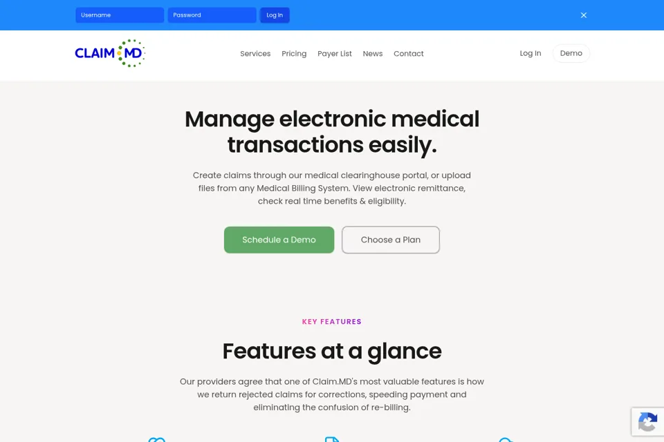 Aperçu de la landing page