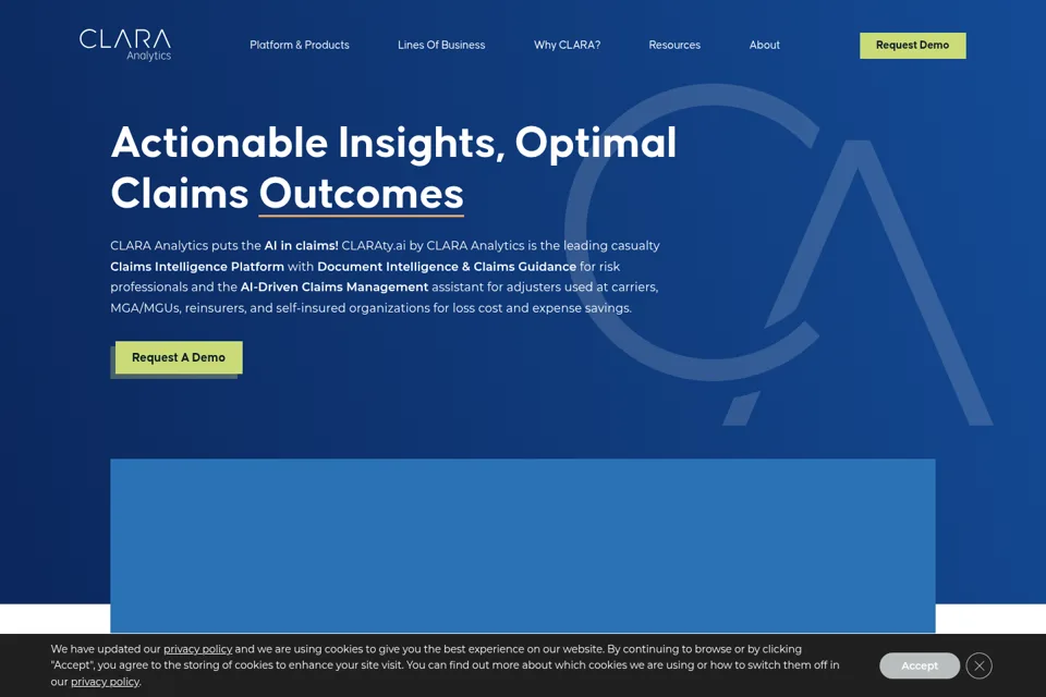 Aperçu de la landing page