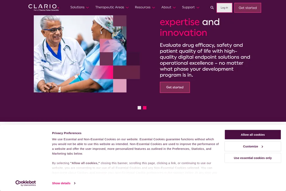Aperçu de la landing page