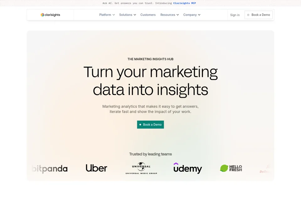 Aperçu de la landing page