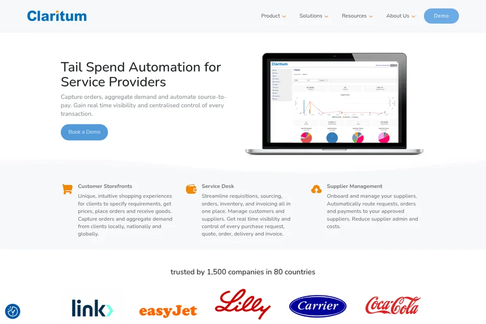 Aperçu de la landing page