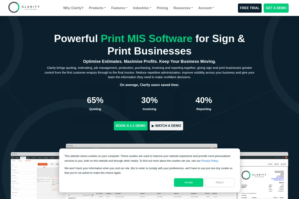 Aperçu de la landing page