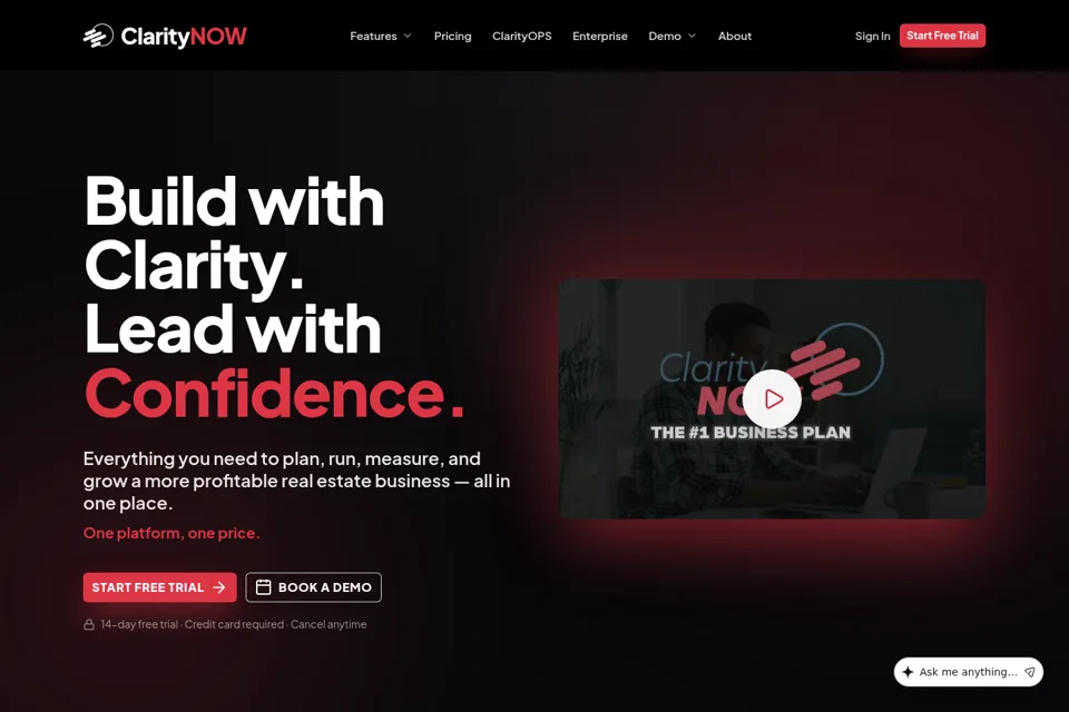 Aperçu de la landing page