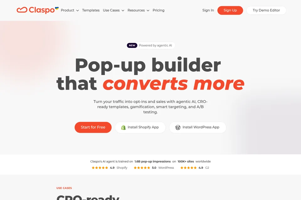Landing page preview