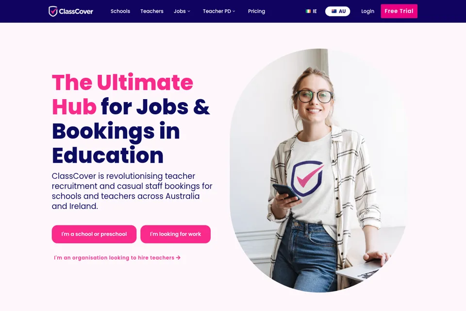Aperçu de la landing page