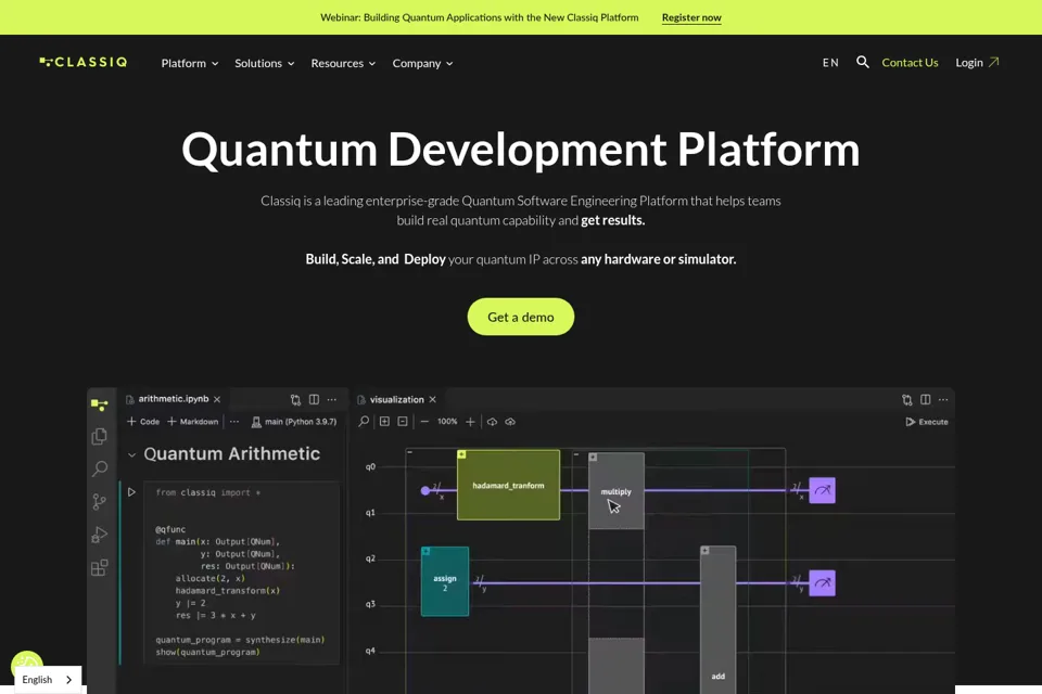 Aperçu de la landing page