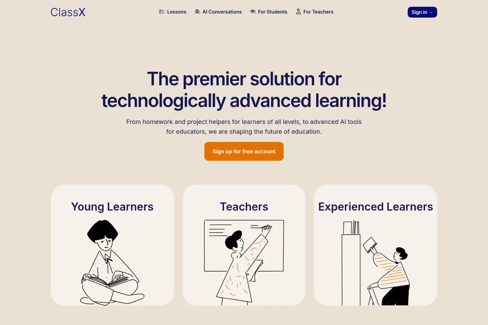 Aperçu de la landing page