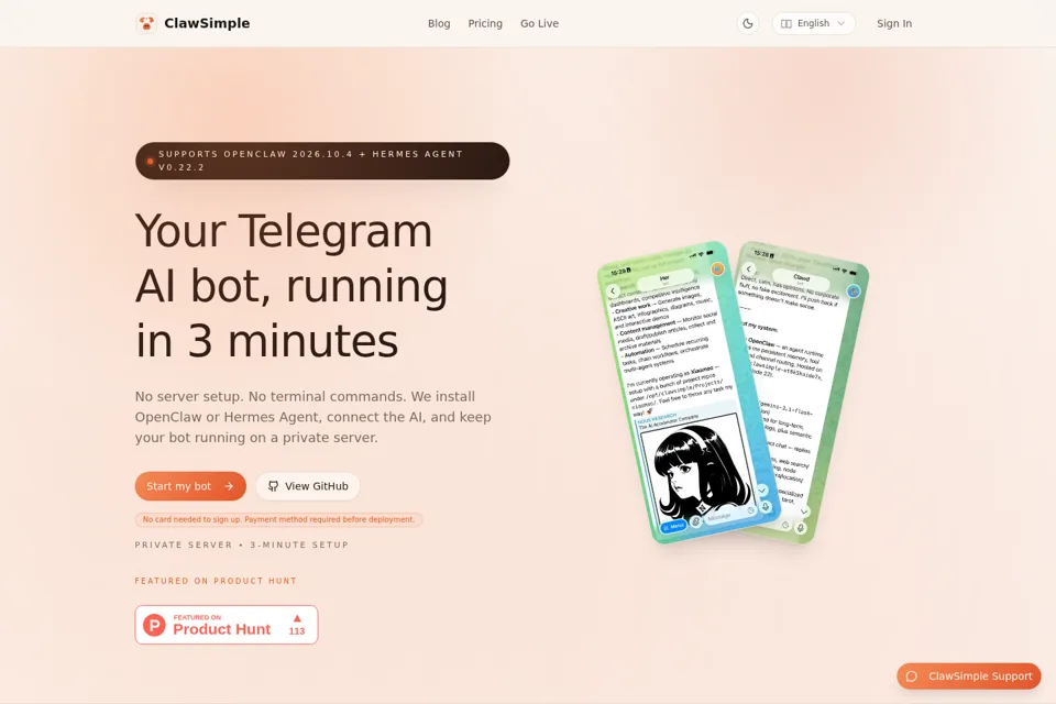 Landing page preview