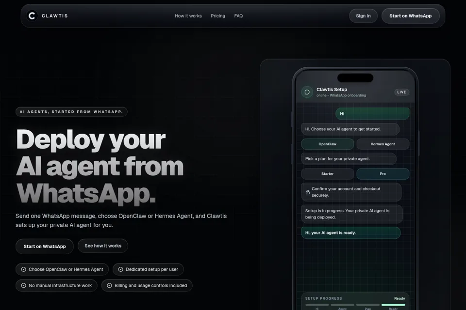Aperçu de la landing page