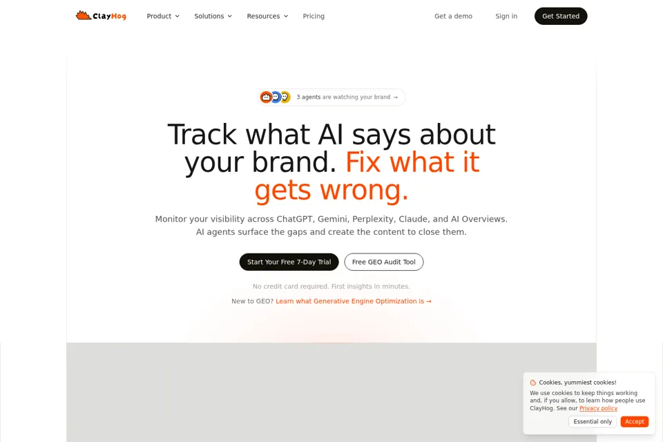 Aperçu de la landing page