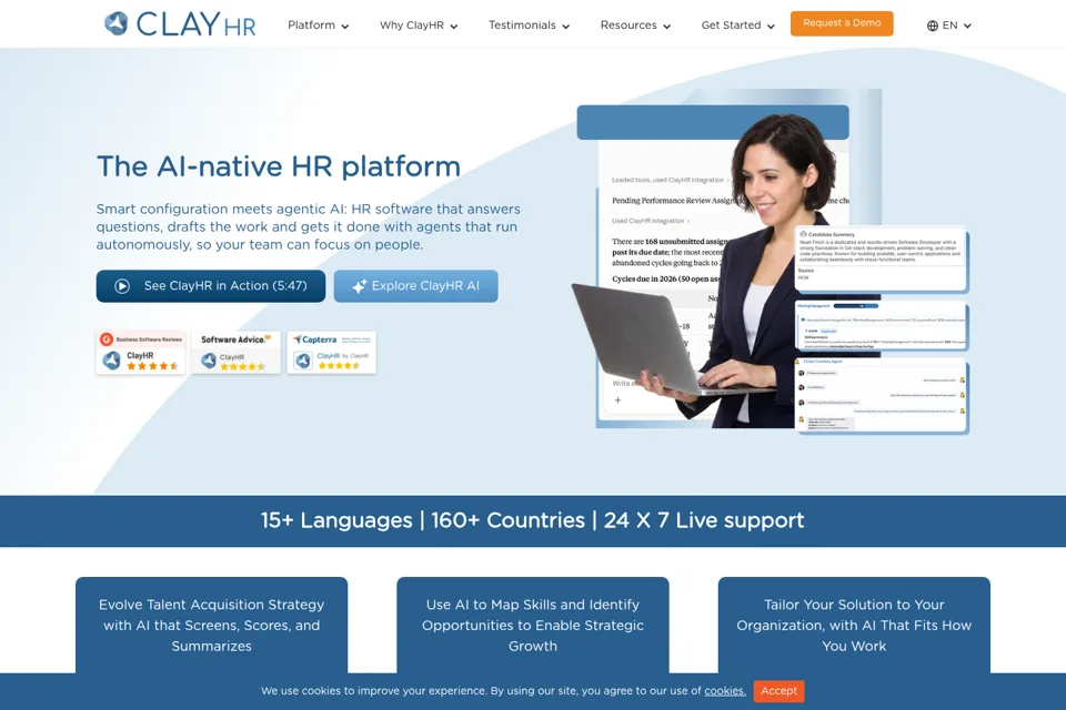 Aperçu de la landing page