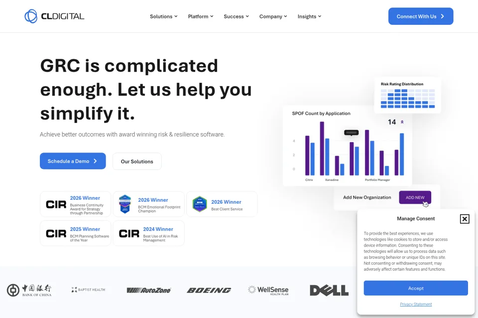 Aperçu de la landing page