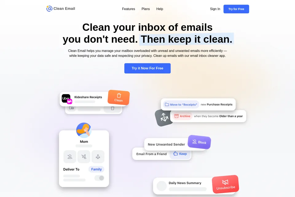 Aperçu de la landing page
