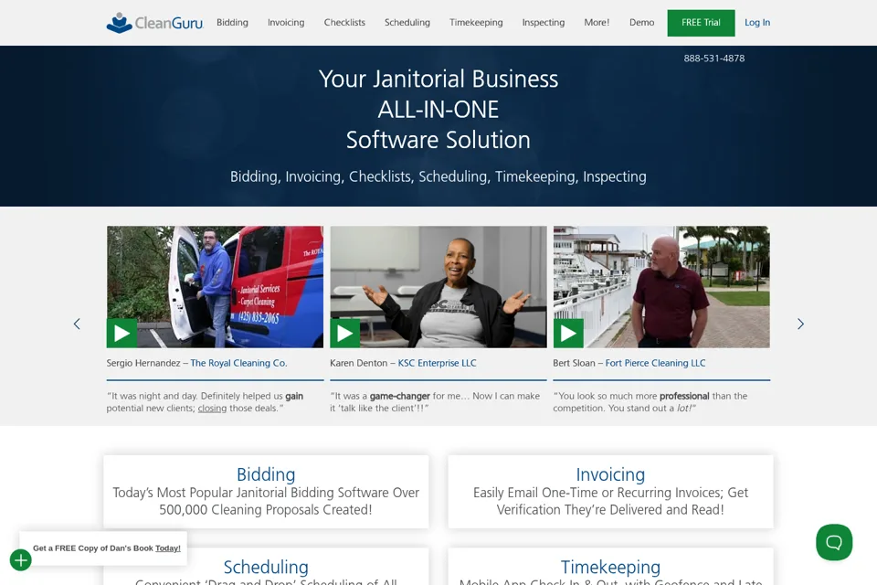 Aperçu de la landing page