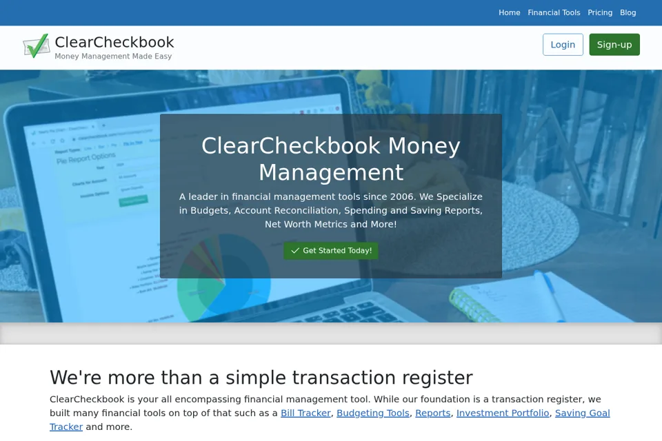 Aperçu de la landing page