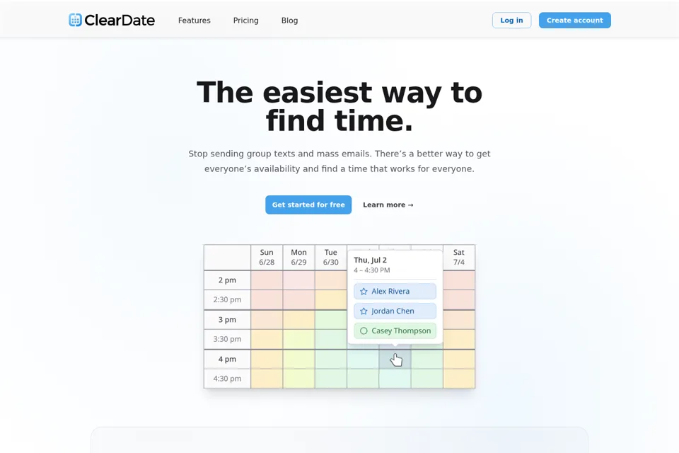 Landing page preview