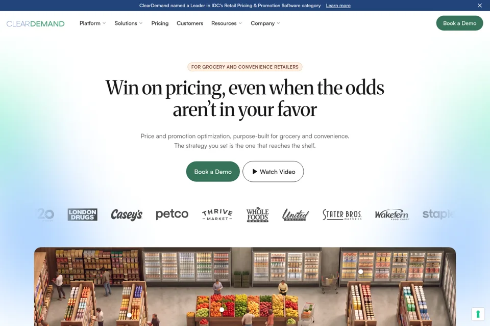 Aperçu de la landing page