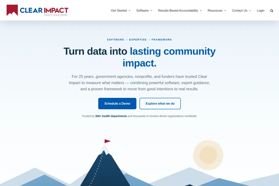 Aperçu de la landing page