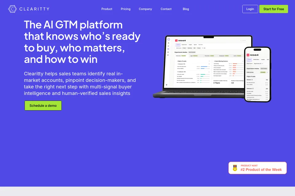Aperçu de la landing page