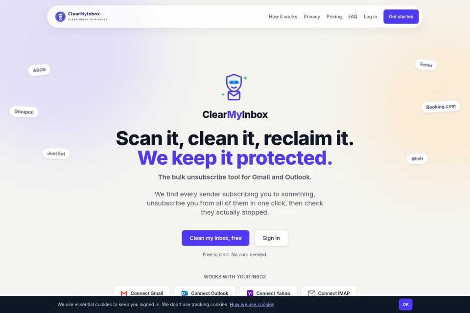 Aperçu de la landing page