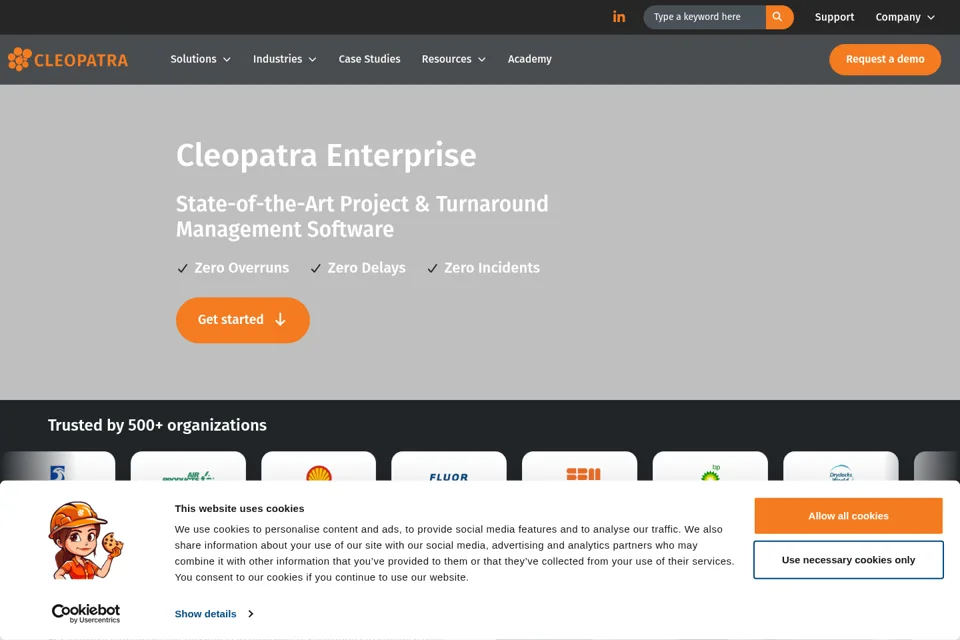 Aperçu de la landing page