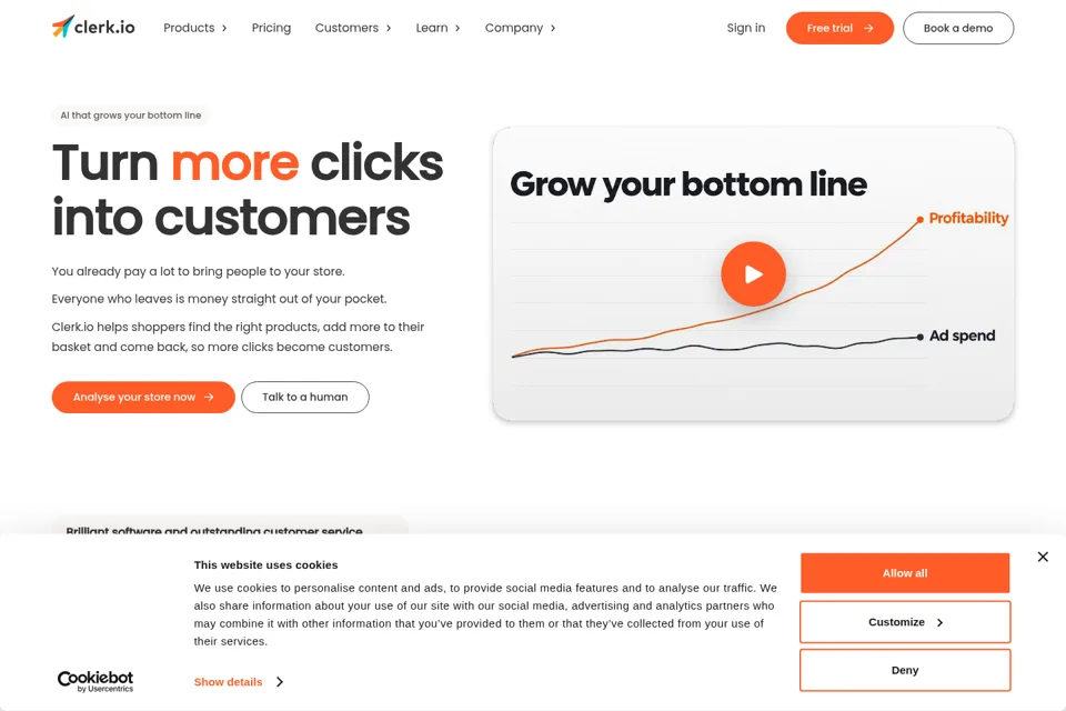 Aperçu de la landing page