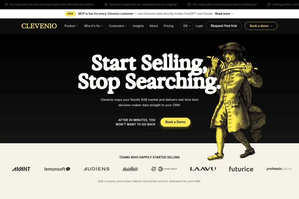 Aperçu de la landing page