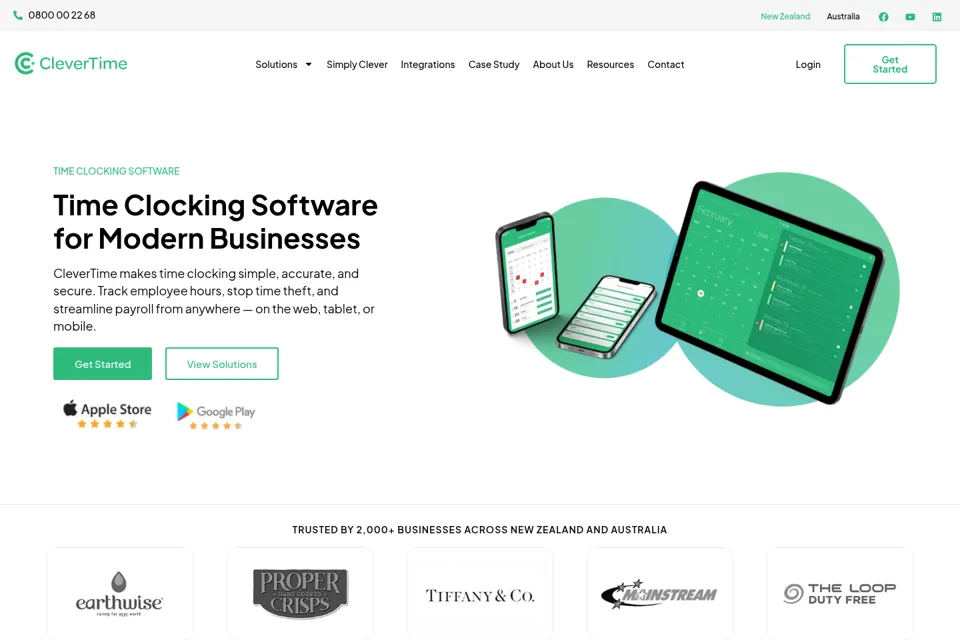 Aperçu de la landing page