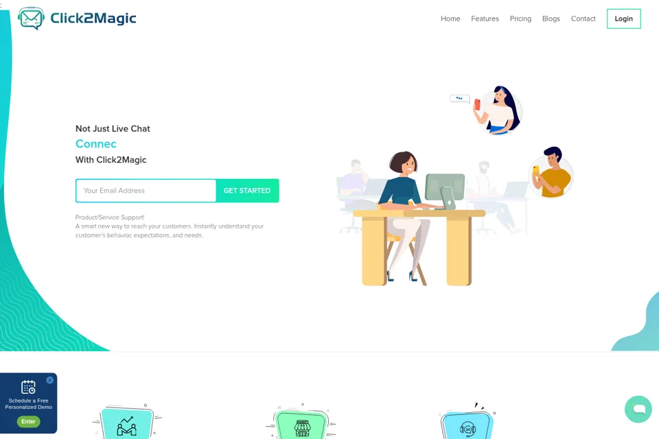 Aperçu de la landing page