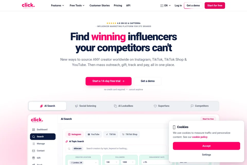 Landing page preview