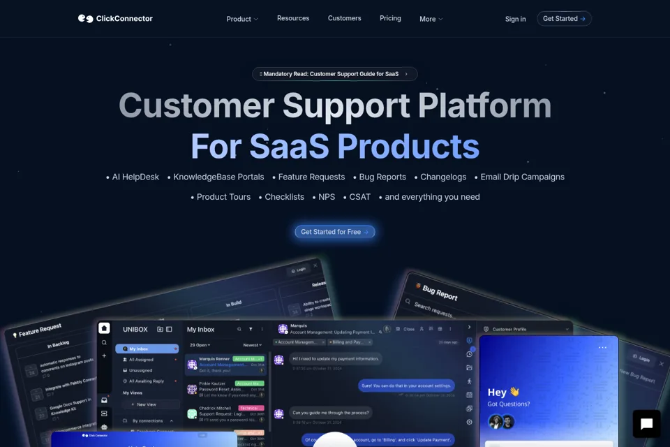 Landing page preview