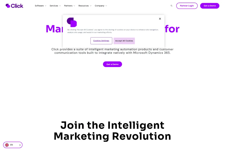 Aperçu de la landing page