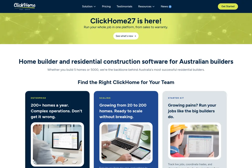 Aperçu de la landing page
