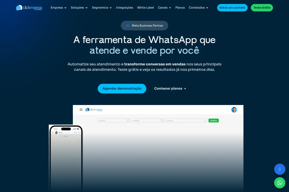 Aperçu de la landing page
