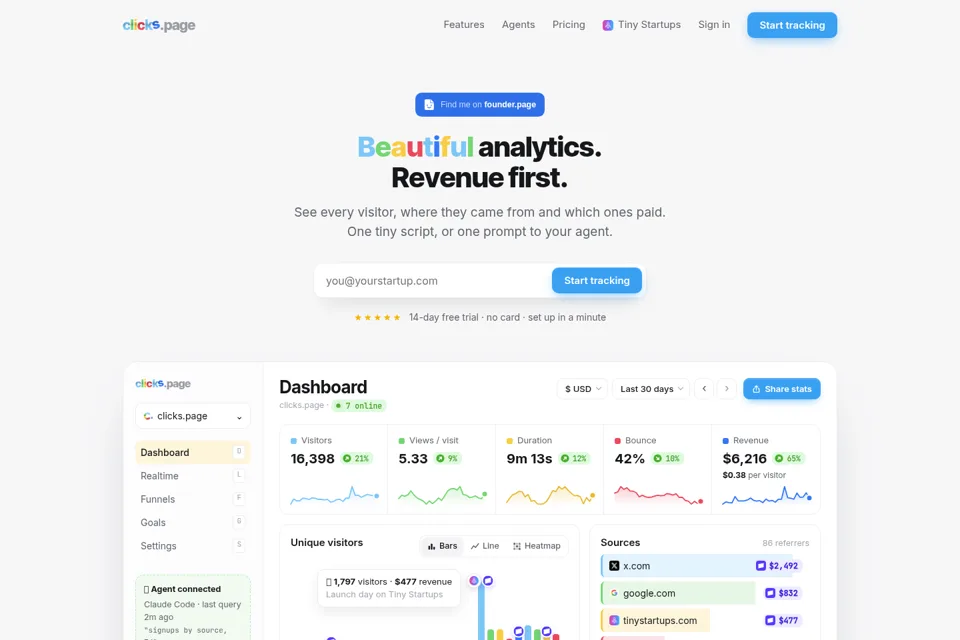 Landing page preview