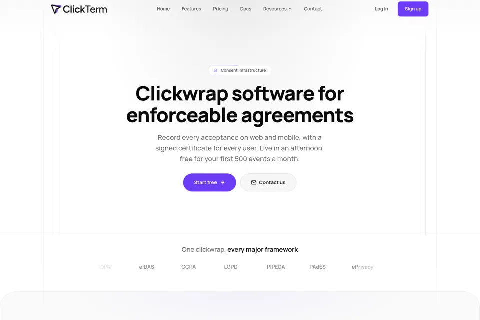 Landing page preview